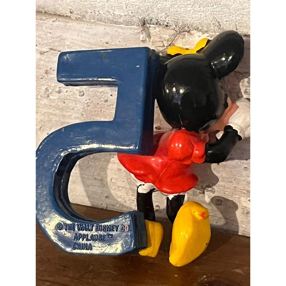 Vintage Disney Minnie Mouse 5th Birthday PVC Figure Cake Topper by Applause - Picture 2 of 4